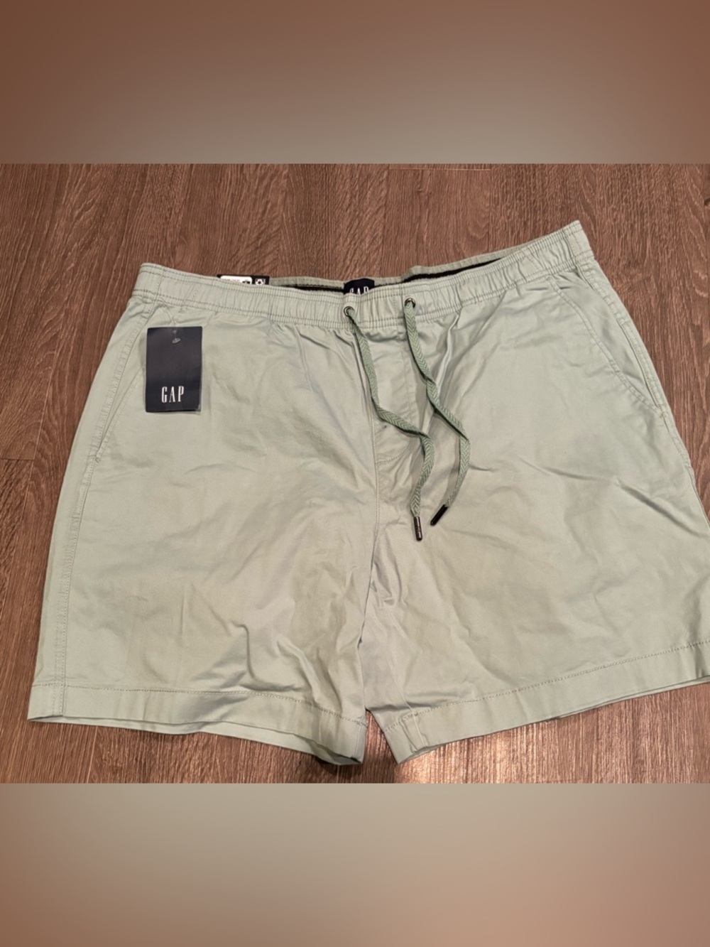 GAP Men's Sage Green Elastic Drawstring Athletic Shorts